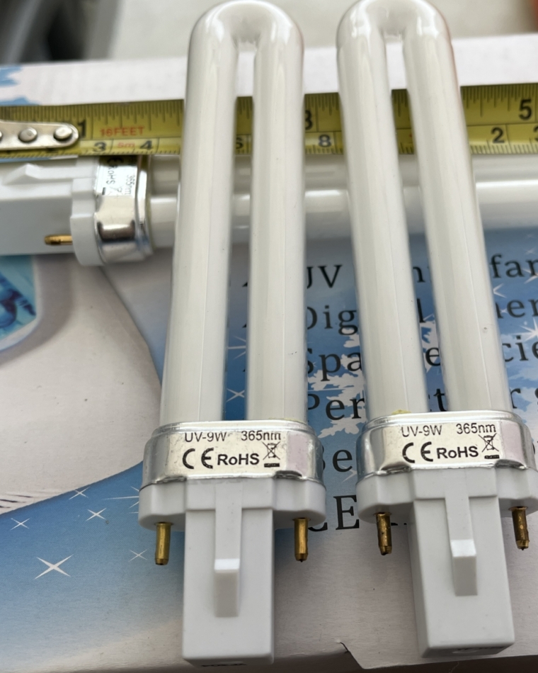 4 PIECES -9W- UV lamp-Replaceable -Bulb -Ultraviolet 14 cm length